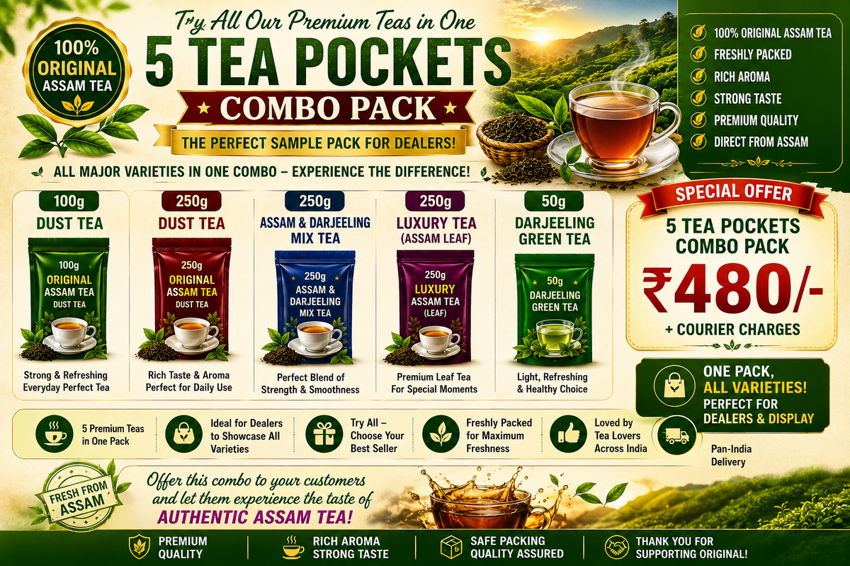 Combo pack 5 different teas
